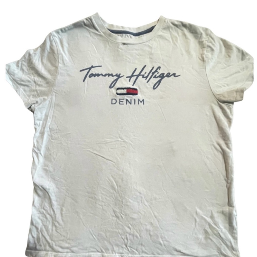 Men’s Tommy Hilfiger Cream Logo Tee